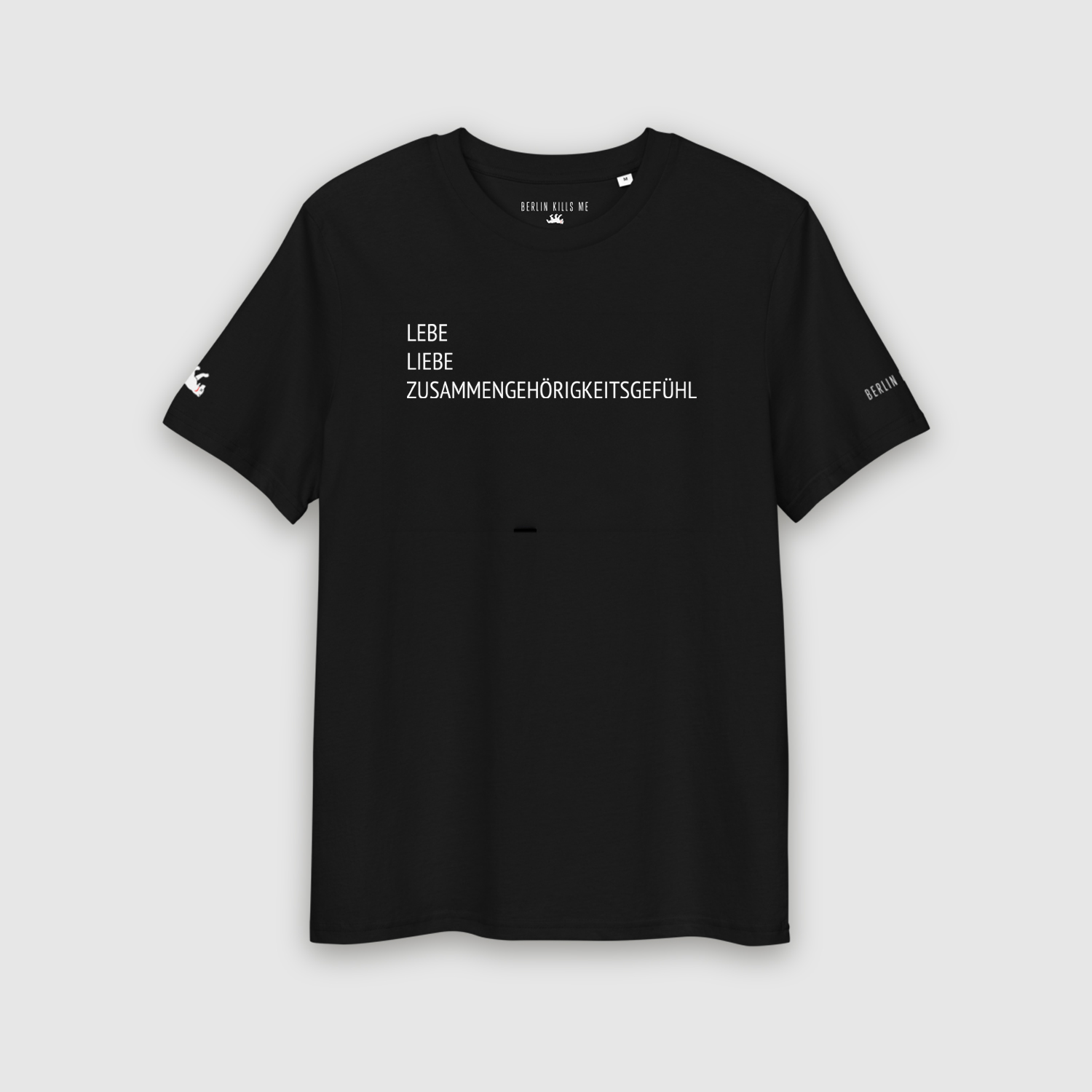 Lebe Liebe Zusammengehörigkeitsgefühl Funny Learn German Black Unisex Shirt