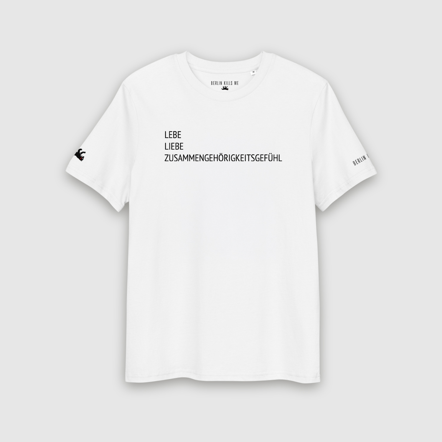 Lebe Liebe Zusammengehörigkeitsgefühl Funny Learn German White Unisex Shirt