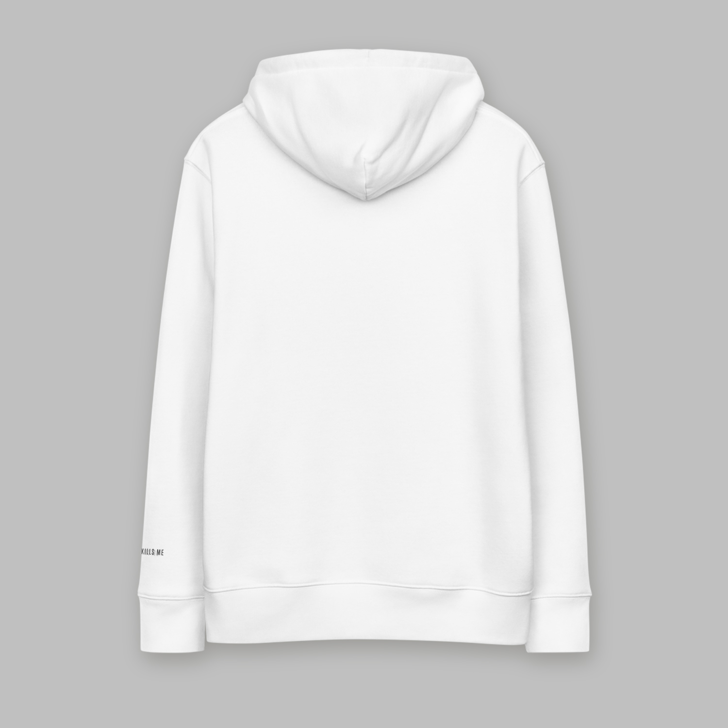 Berlin Kills Me Unisex Essential Eco White Hoodie Back