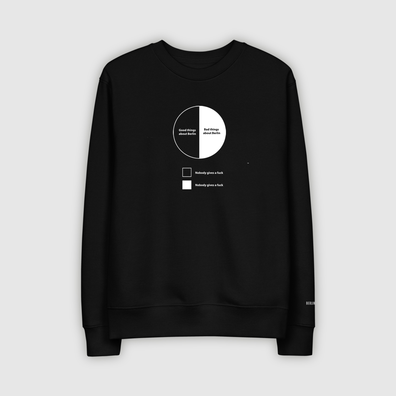 Good And Bad Things About Berlin Front Black Unisex Eco Sweat Shirt