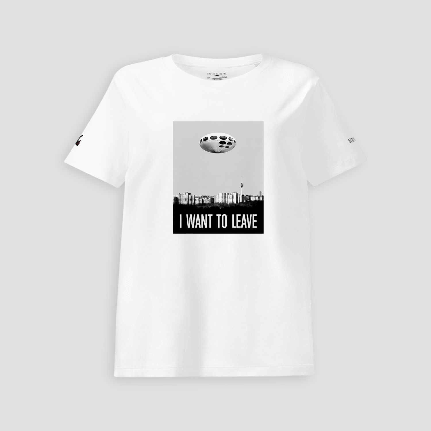I Want To leave Front White Ladies Shirt