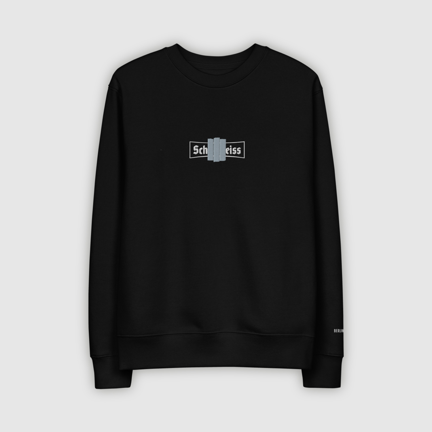Scheiss Schultheiss Berlin Front Black Unisex Eco Sweat