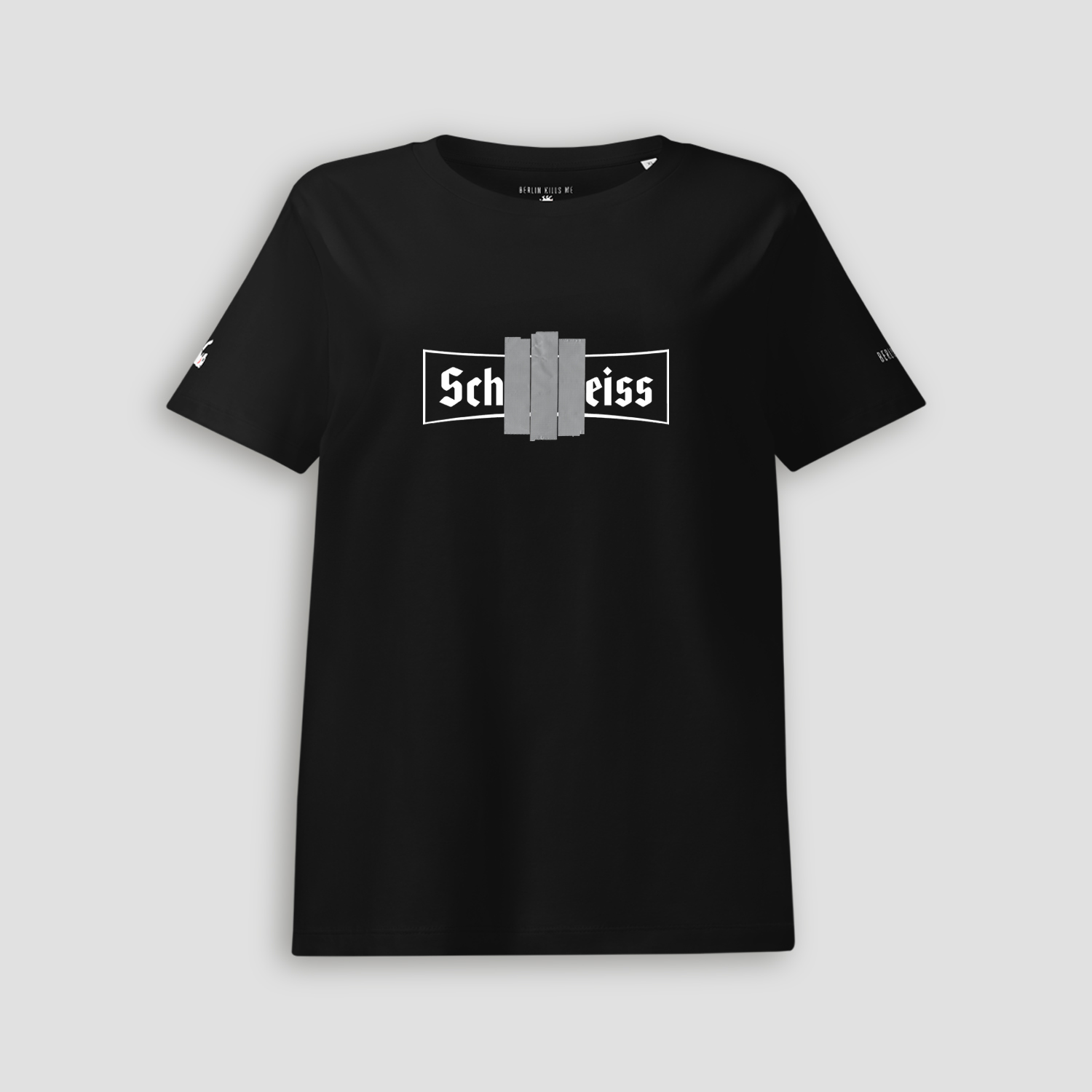 Scheiss Schultheiss Black Ladies Fitted Organic T-Shirt
