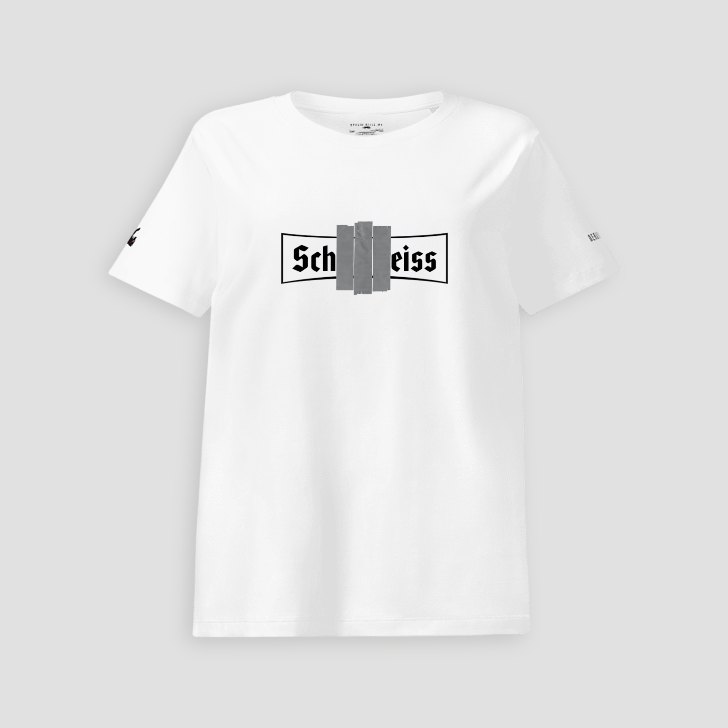 Scheiss Schultheiss White Ladies Fitted Organic T-Shirt