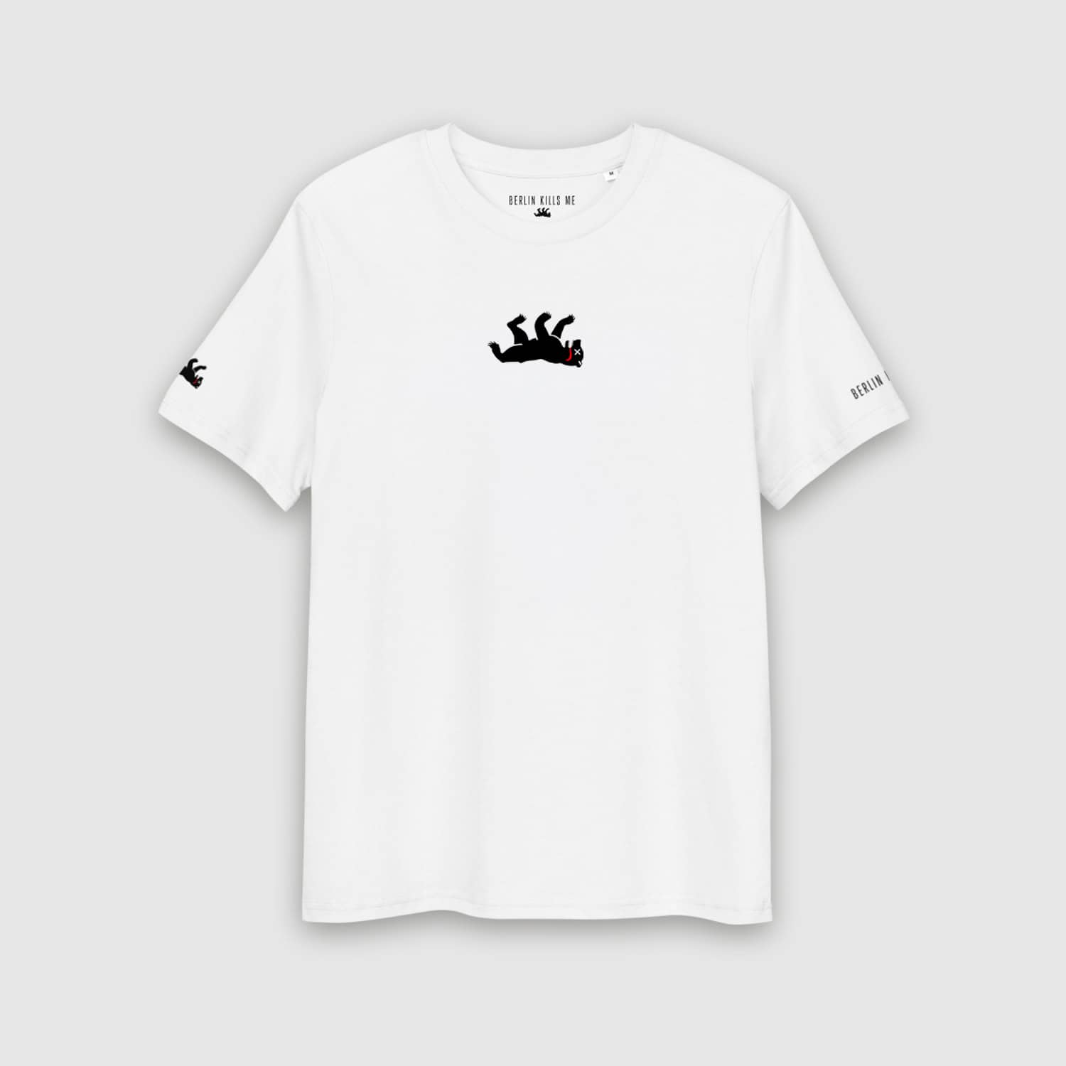 Classic Dead Bear Berlin Kills Me Printed White Unisex Shirt